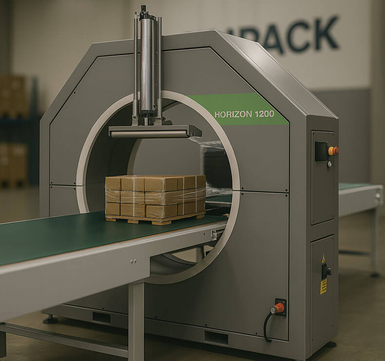 Horizon 1200 envolviendo pallet en Vanpack